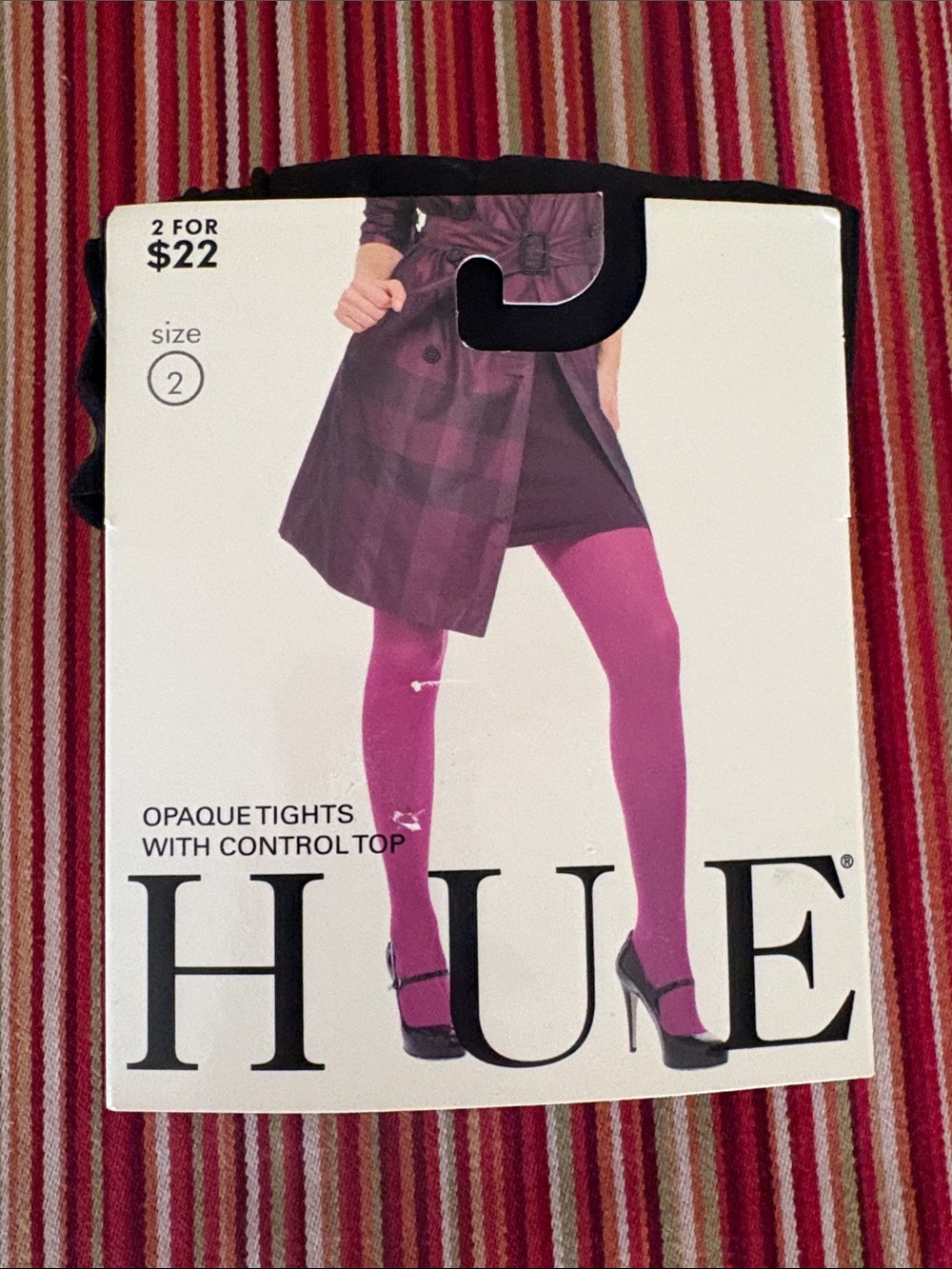 NWT Opaque Black Tights with Control Top in Size 2